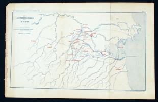 1888 A Reno folyó folyásának változásai(Die Laufveränderungen des Reno), K.k. geogr. Gesellschaft, Wien, 36x23 cm