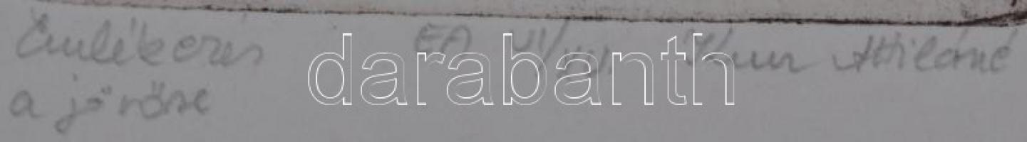 Kun Attiláné: Emlékezés a jövőre. Rézkarc, papír, jelzett, 9×8 cm