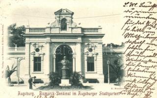 1898 Augsburg, Bismarck-Denkmal im Augsburger Stadtgarten / statue, city garden