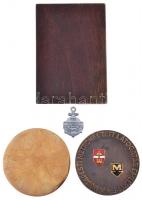 4db klf közlekedési témájú emlékérem, plakett, közte 1970. "75 éves a magyar állami hajózás&quo...