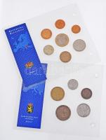 "Európa utolsó pénzei" 30db különféle vákuumcsomagolt forgalmi szett gyűrűs albumban T:1,2...