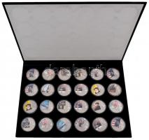 Libéria 2006. 10$ "Szabadság pillanatai" multicolor emlékpénz sorozat 24db-ja eredeti dísz...