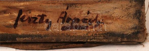 Feszty jelzéssel: Tanyavilág. Olaj, vászon, 62×95 cm