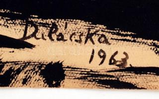 Dulácska jelzéssel: Balaton. Tus, papír, jelzett, 26x32 cm