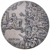 Lengyelország DN "I. Ulászló / Várnai csata" ezüstözött Br emlékérem (70mm) T:2 Poland ND " Wladyslaw III of Poland / Battle of Varna" silver plated Br medallion (70mm) C:XF