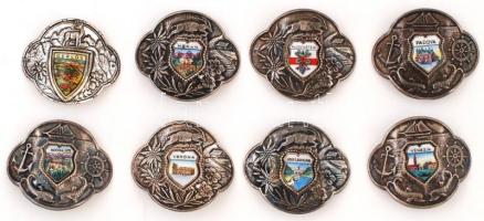 Modern botjelvények, 8 db (Gerlos, Meran, Venezia, Padova, Klobenstein stb.)