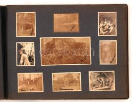1916-1918 "Felvételek az olasz frontról", 156 db érdekes (nagyrészt békés) harctéri fényké...