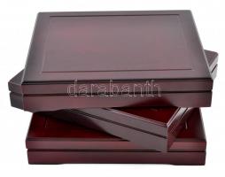 "A világ legkisebb arany érméi" sorozathoz mahagóni fa érmetartó kazetta bársonybéléssel é...