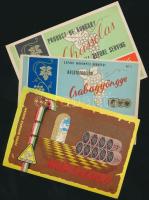 cca 1950-1975 Régi magyar boros címkék, különböző, 17db