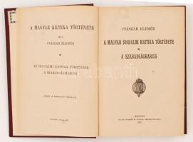Császár Elemér: A magyar irodalmi kritika története a szabadságharcig. Bp., 1925, Pallas Irodalmi és...