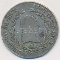 1792E 20kr Ag "II. Lipót" T:2-,3 Huszár: 1914., Unger III.:1346.b