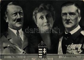 Der Führer, Frau von Horthy, Admiral von Horthy; Verlag Wilhelm Stiewe 'Reichsverweser von Horthy' So. Stpl