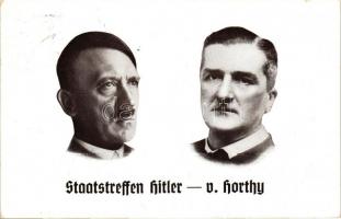 Staatstreffen Hitler - von. Horthy; Verlag O. Struck 'Reichsverweser von Horthy' So. Stpl