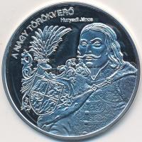DN "Nemzetünk nagyjai - Hunyadi János" Ag emlékérem tanúsítvánnyal (10,37g/0.999) T:PP