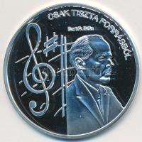 DN "Nemzetünk nagyjai - Bartók Béla" Ag emlékérem tanúsítvánnyal (10,37g/0.999) T:PP