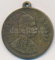 1896. "Millenniumi Emlék 896-1896 / I. Ferenc József" Br emlékérem füllel (30mm) T:2-,3