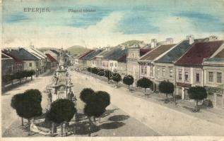 Eperjes, Fő utca, Klein Mór, L. Rosenwasser és Stamberger Lajos üzlete; kiadja Divald Károly fia / main street, shops (Rb)