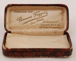 Germann Frigyes ékszertartó karton dobozka, 8×4 cm