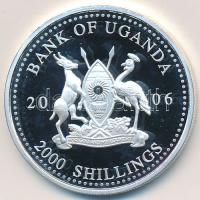 Uganda 2006. 2000Sh Ag "A labdarúgás halhatatlanjainak csarnoka - Bulgária 1990-es évek/Hristo Stoichkov" (25,24g) T:PP felületi karc Uganda 2006. 2000 Shillings Ag "Hall of Fame of football - Bulgaria 1990s/Hristo Stoichkov" (25,24g) C:PP sligthly scratched