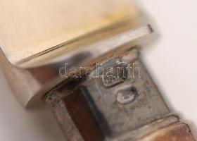 Desszertes evőeszköz készlet, ezüst nyéllel, jelzett, Ag, br.:290gr, díszdobozban