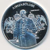 DN. "Nemzetünk nagyjai - Deák Ferenc" Ag emlékérem tanúsítvánnyal (10,26g/0.999) T:PP enyh...