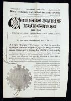 1895 Irodalmi Útmutató Révai Testvérek irod. intézet részvénytársaság könyvkereskedéséből, Corpus Iuris Hungarici 1000-1895, a teljes magyar törvénytár millenniumi emlékkiadását ismertető újság