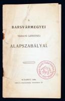 1908 Bp., A Barsvármegyei Tűzoltó Szövetség alapszabályai, 13p