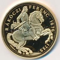 DN "Magyar aranypénzek utánveretben - Rákóczi Ferenc jubileumi 40 pengő" aranyozott Ag eml...
