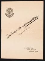 1897 Meghívó a &quot;Bécsi Magyar Műkedvelők Egyesületének&quot; a Continental szálló dísztermében táncvigalommal egybekötött jótékony célú művészestélyére