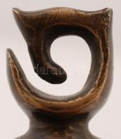 cca 1900-20 Borneo (Sarawak), Dajak /Dayak bronz fülbevaló 8x3cm / Antique brass /bronze Earring- ea...