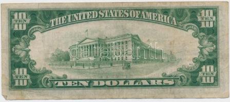 Amerikai Egyesült Államok 1934A 10$ T:III
USA 1934A 10 Dollars "Silver Certificate - Small size...