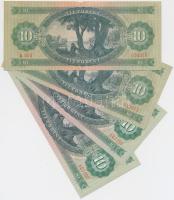 1962. 10Ft (2x) sorszámkövetők + 1969. 10Ft (2x) sorszámkövetők + 1980. 20Ft (3x) sorszámkövetők T:I...