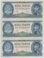 1962. 10Ft (2x) sorszámkövetők + 1969. 10Ft (2x) sorszámkövetők + 1980. 20Ft (3x) sorszámkövetők T:I...