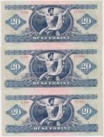 1962. 10Ft (2x) sorszámkövetők + 1969. 10Ft (2x) sorszámkövetők + 1980. 20Ft (3x) sorszámkövetők T:I...