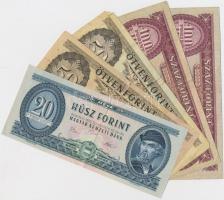 30db-os vegyes magyar bankjegy tétel, közte pengők, adópengők és forintok T:vegyes