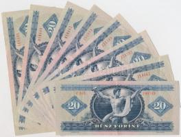 1960-1969. 10Ft (6x) + 1969-1975. 20Ft (8x) + 1983. 50Ft (2x) T:II,II-,III szép papír