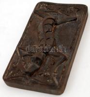 Borneo (Sarawak), Dajak /Dayak festék bélyegző készlet, vasfa,3db, 12x7cm / 3 ink block tattoo nativ...