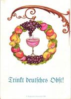 1931 Trinkt deutsches Obst! Herausgeben vom Deutschen Frauenbund für alkoholfreie Kultur, Bremen / German health campaign s: Erich Buchwald-Zinnwald So. Stpl