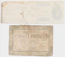 Franciaország 1795. 100Fr "Assignata" vízjelekkel. Szign.: Vienoz + Amerikai Egyesült Álla...