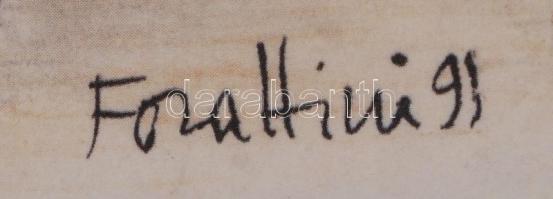 Giorgio Forattini (1931- ): Aspromontecitorio, nyomat, jelzett, 25×33 cm