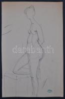 3 db grafika Hornyánszky hagyatéki pecséttel, pasztell, papír, különböző méretben