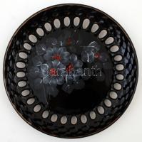 Vegyes kerámia tétel, fali tányérok,kézzel festett, mázas, 3db, 2db Matók jelzéssel, hibátlan