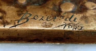 Bezerédy Gyula (1858-1925): Váratlan látogató. Bronz (későbbi utánöntés), jelzett, alabástrom talapz...