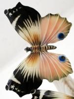 Ens pillangó pár, kézzel festett, jelzett, hibátlan, m:24 cm, h:17 cm / Karl Ens butterfly paar, han...