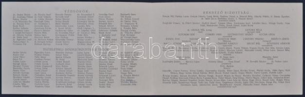 1927 Meghívó a Zrínyi táncestélyre, a rendezők, védnökök, stb. névsorával