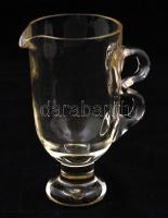 cca 1930 Üveg kiöntő, füles,apró csorba, m:16cm