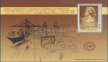 1990 NEW ZEALAND bélyegkiállítás blokk Mi 14