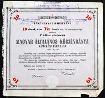 Budapest 1946. "Magyar Czukoripar - Részvénytársaság" részvényelismervény 100P + 200P névé...