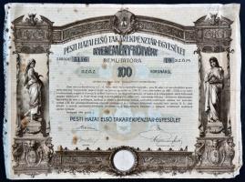 Budapest 1904. "Erzsébet királyné Sanatorium Sorsjegykölcsön" sorsjegye 5K-ról, szárazpecs...