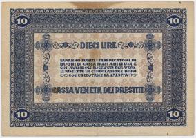 Olaszország/Velence/osztrák-magyar megszállás 1918. 10L T:II- folt
Italy/Venice/Austrian-Hungarian o...